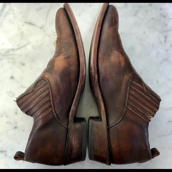 Frye Shoes - Frye Billie Shootie Distressed Brown